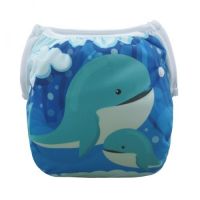 Walvis met jong zwemluier Alvababy achterkant