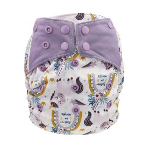 Magic Unicorn All in One luier Blümchen Drukknoopjes