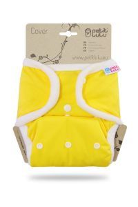 Geel drukknoopjes overbroekje One Size Petit Lulu