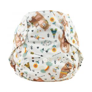 Mama Bear Blümchen overbroekje XL drukknoopjes
