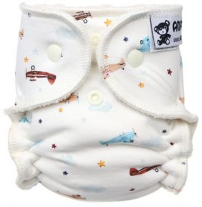 Anavy newborn luier Sportvliegtuig met drukknoopjes
