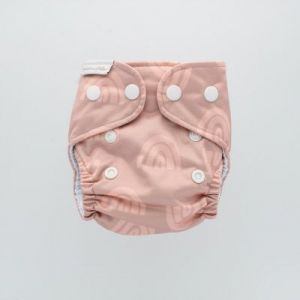 Dusty Rainbow Recycled Newborn bamboe luier Bare and Boho
