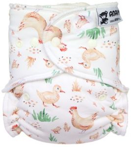 Kippen One Size bamboeluier Anavy met drukknoopjes