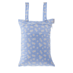 Dubbele luierzak Ditsy Daisy- Sky Blue Modern Cloth Nappies wetbag