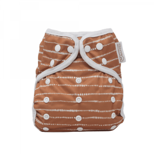 Dune - Tan with White One Size overbroekje Modern Cloth Nappies