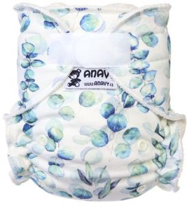 Eucalyptus Bladeren One Size bamboeluier met klittenband