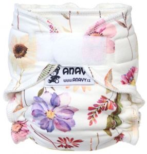 Anavy newborn luier Aquarel Bloemen met klittenband