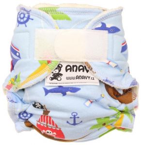 Anavy Newborn bamboeluier piraten klittenband