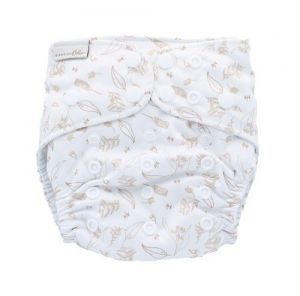 Earthy Flora One Size Recycled hennep luier Bare and Boho