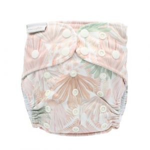 Pastel Fronds Recycled One Size bamboe luier Bare and Boho