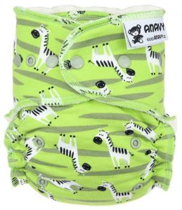 Zebra One Size bamboeluier Anavy met drukknoopjes
