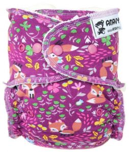 Vosjes One Size bamboeluier Anavy met drukknoopjes