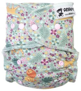 Jungle Mint One Size bamboeluier Anavy met drukknoopjes