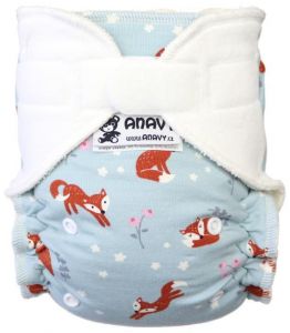 Vossen Lichtblauw One Size bamboeluier met klittenband