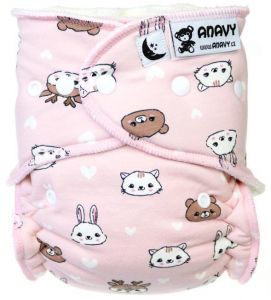 Dierenhoofden (Roze) Anavy XL Maxi/Night drukknoopjes