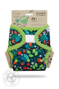 Wilde aardbeien klittenband pocketluier Petit Lulu 